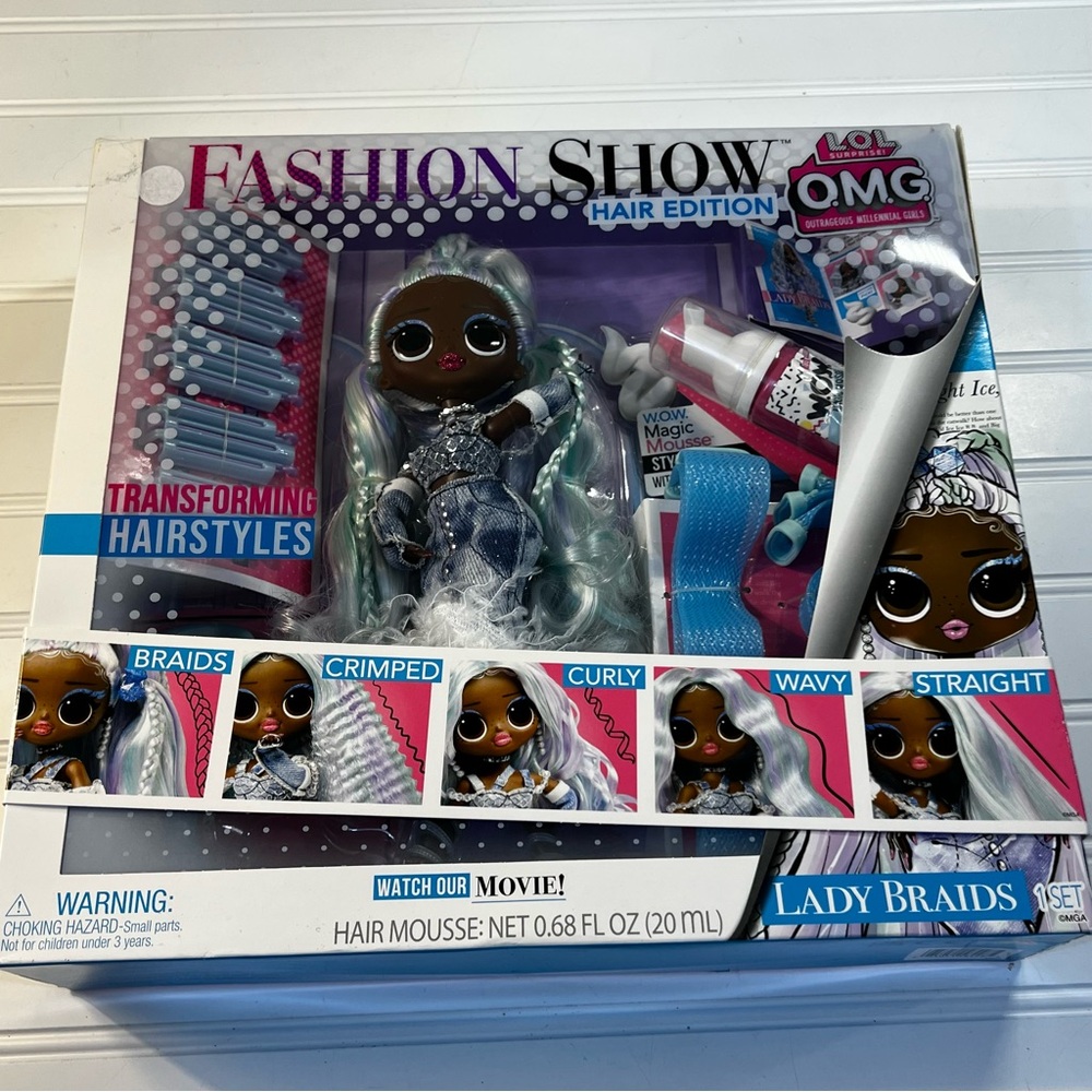 LOL Surprise OMG Fashion Show Hair Edition Lady Braids Fashion Doll